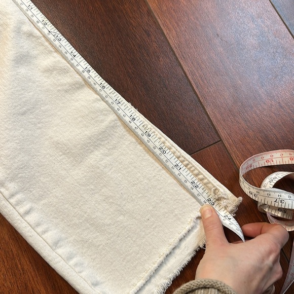 Zara Flare Leg Cream Jeans Size 4 - Picture 5 of 7
